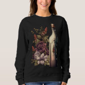 Bachelorette Party Wine Bridal Flowers Bride Bride Sweatshirt (Vorderseite)