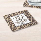 Bachelorette PartyLet's Get Wild Cheetah Rechteckiger Pappuntersetzer (angewinkelt)