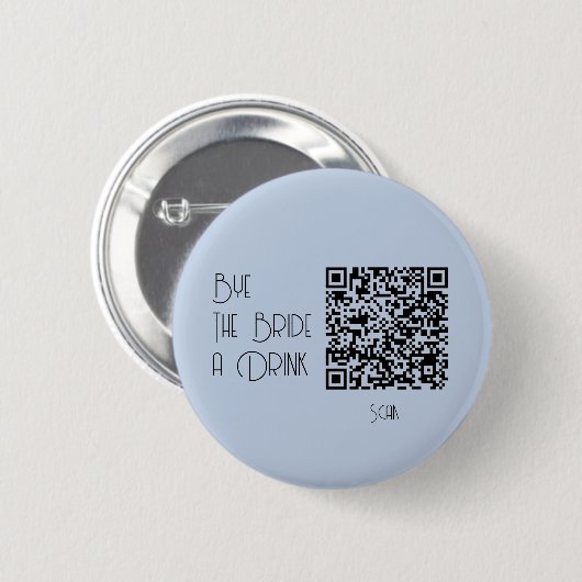 Bachelorette Pastel Qr Code Kaufen die Braut ein G Button (Vorne & Hinten)
