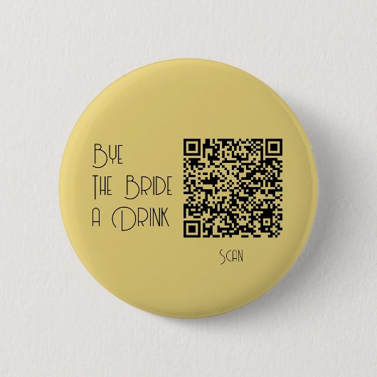 Bachelorette Pastel Qr Code Kaufen die Braut ein G Button (Vorderseite)
