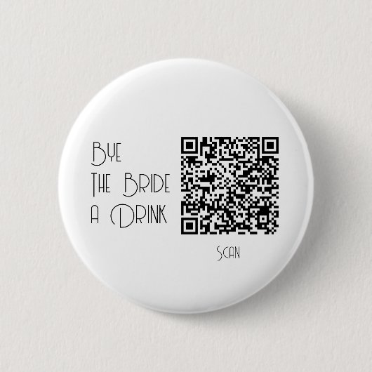 Bachelorette Pastel Qr Code Kaufen die Braut ein G Button (Vorderseite)