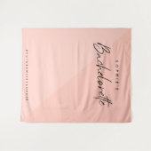 Bachelorette Peach Pink | Minimaler Hintergrund de Wandteppich (Vorderseite (Horizontal))