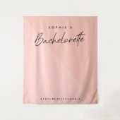 Bachelorette Peach Pink | Minimaler Hintergrund de Wandteppich (Vorderseite)