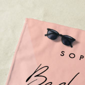 Bachelorette Peach Pink | Minimalistische moderne Strandtuch (Beispiel)