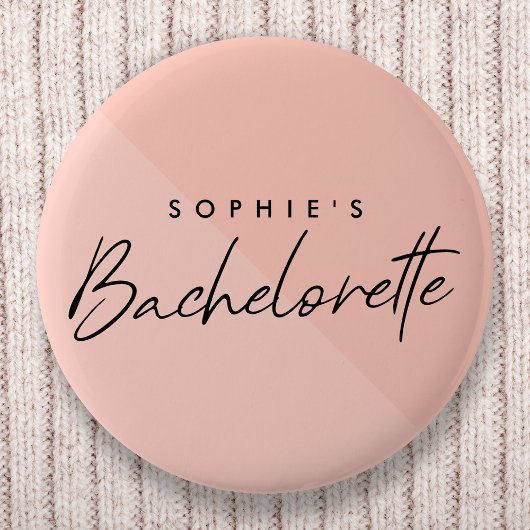 Bachelorette Peach Pink | Minimalistische Pastelle Button