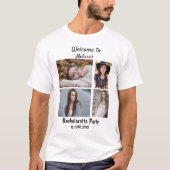Bachelorette Personalisiert 4 FotoCollage T-Shirt (Vorderseite)