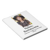 Bachelorette Personalisiert Name Foto Notizblock (angewinkelt)