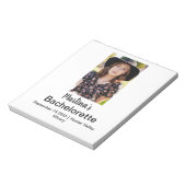 Bachelorette Personalisiert Name Foto Notizblock (Rotiert)