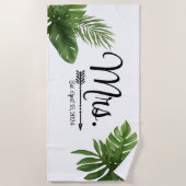 Bachelorette, personalisierter Strand Strandtuch (Vorderseite)
