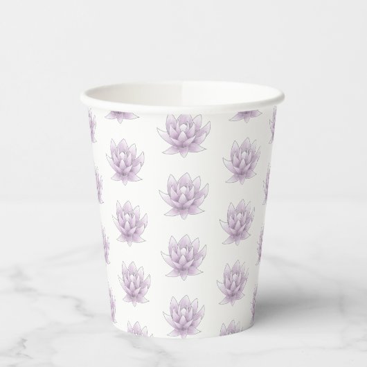 Bachelorette Pink Lotus Pappbecher (Links)