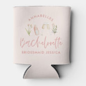 Bachelorette pink mädchenhaften Cocktail elegante  Dosenkühler (Vorderseite)