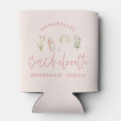 Bachelorette pink mädchenhaften Cocktail elegante Dosenkühler (Rückseite)