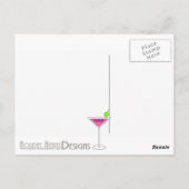 Bachelorette Pink Martini Cocktail Party Vielen Da Postkarte (Rückseite)