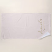 Bachelorette Pink Minimalistisch Moderne Signatur Strandtuch (Vorderseite)