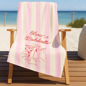Bachelorette Pink Modernes Badetuch