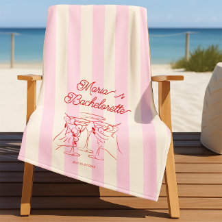 Bachelorette Pink Modernes Badetuch