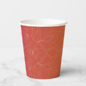 Bachelorette Pink & Orange Ombré Farbiges Party Pappbecher (Rückseite)