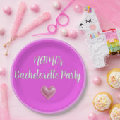 Bachelorette Pink-Party Pappteller (Party)