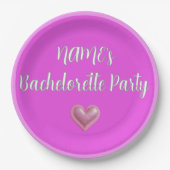 Bachelorette Pink-Party Pappteller (Vorderseite)