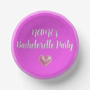 Bachelorette Pink-Party Pappteller