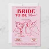 Bachelorette Pink Weekend Party Einladung (Vorderseite)