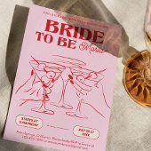 Bachelorette Pink Weekend Party Einladung