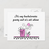 Bachelorette Postkarte (Vorne/Hinten)