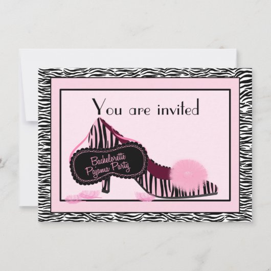 Bachelorette Pyjama-Party Einladung (Vorderseite)