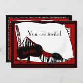 Bachelorette Pyjama-Party Einladung (Vorne/Hinten)