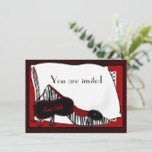 Bachelorette Pyjama-Party Einladung (Stehend Vorderseite)