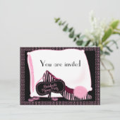 Bachelorette Pyjama-Party Einladung (Stehend Vorderseite)