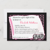 Bachelorette Pyjama-Party Einladung (Rückseite)