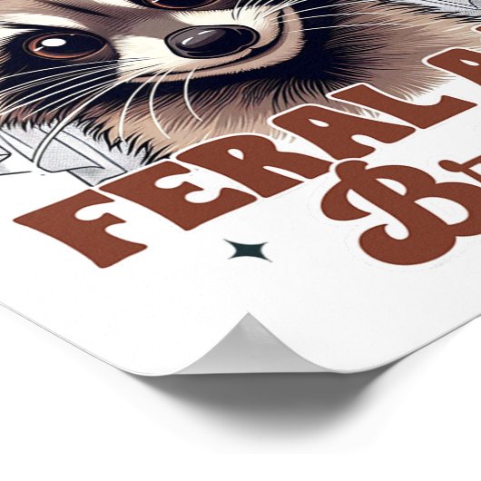 Bachelorette-Racoon-Junge-Ferse Y Poster (Ecke)