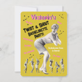 Bachelorette Retro 60's Dance Party Einladung (Vorderseite)