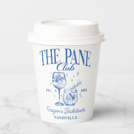 Bachelorette Retro Cocktail Blue Custom Pappbecher