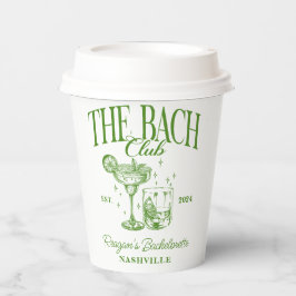 Bachelorette Retro Cocktail Grün Pappbecher
