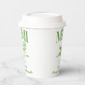 Bachelorette Retro Cocktail Grün Pappbecher (Links)