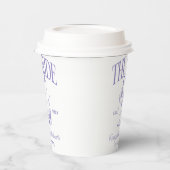 Bachelorette Retro Cocktail Lila Bridge Pappbecher (Links)