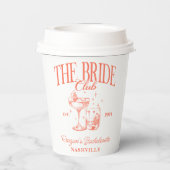 Bachelorette Retro Cocktail Orange Brie Pappbecher (Rückseite)