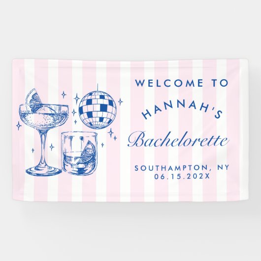 Bachelorette Retro Disco Banner (Horizontal)