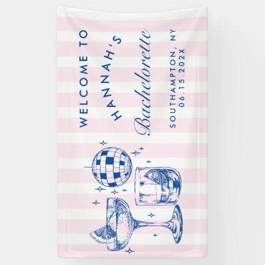 Bachelorette Retro Disco Banner (Vertikal)