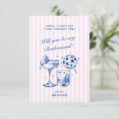 Bachelorette Retro Disco Einladung (Stehend Vorderseite)