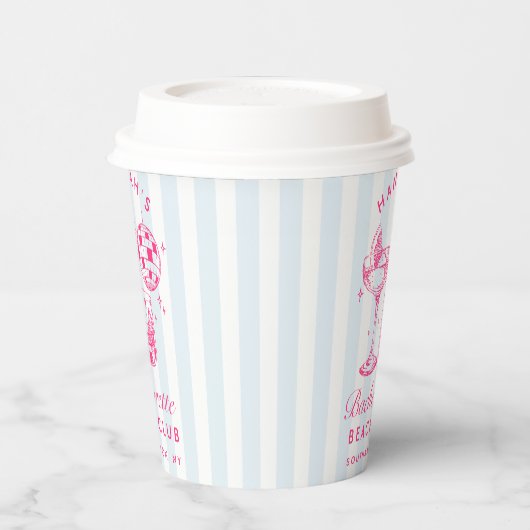 Bachelorette Retro Disco Pappbecher (Links)