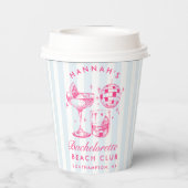 Bachelorette Retro Disco Pappbecher (Rückseite)