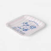 Bachelorette Retro Disco Pappteller (Gewinkelt)