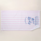 Bachelorette Retro Disco Strandtuch (Vorderseite)