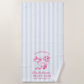 Bachelorette Retro Disco Strandtuch (Vorderseite)