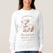 Bachelorette Retro Modern Minimalist Bridesmaid Sweatshirt (Vorderseite)