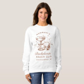 Bachelorette Retro Modern Minimalist Bridesmaid Sweatshirt (Vorne ganz)