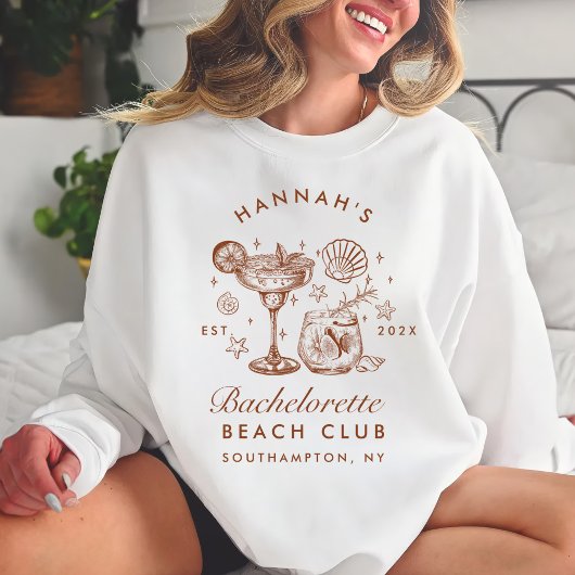 Bachelorette Retro Modern Minimalist Bridesmaid Sweatshirt
